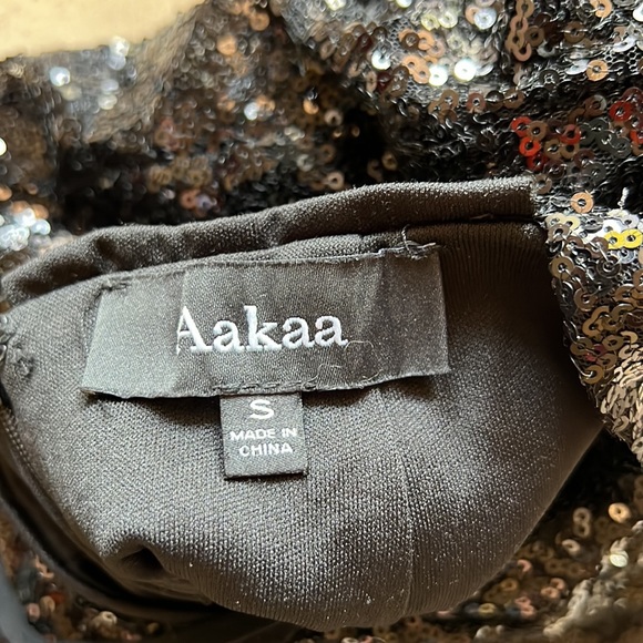 Aakaa Black Sequin Dress - Picture 4 of 6